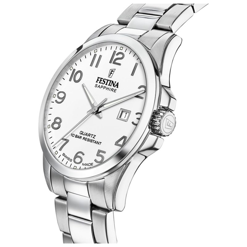 Image secondaire de Festina Montre pour Homme F20024/1 Swiss Made Boîtier en Acier Inoxydable Gris Bracelet en Acier Inoxydable Gris