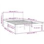 vidaXL Giroletto Bianco in Legno Massello di Pino 120x200 cm