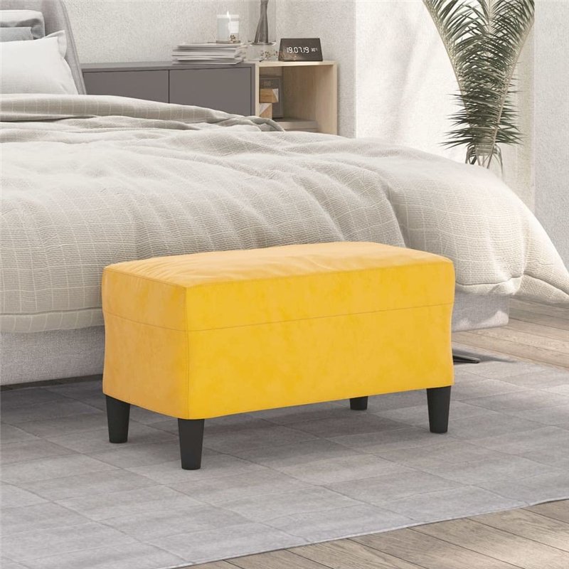 Image secondaire de Bussandri Exclusive - Banc 70x35x41 cm velours jaune