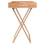 Table à plateau pliante 52x36x56,5 cm Bois massif de noyer