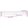 vidaXL Support moniteur en bois de pin massif Blanc 100 x 27 x 15 cm