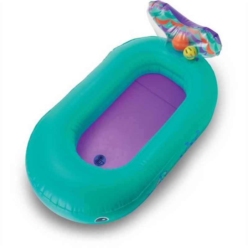 Image secondaire de Baignoire baleine gonflable - Avec balles de jeu et thermometre intégré - 76.2 x 45.7 cm - Bleu - INFANTINO
