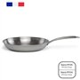 Brigade - Poele en acier inoxydable 28 cm - LIVOO - MEP159 - Acier inoxydable Triply - Tous feux dont induction - Made in France