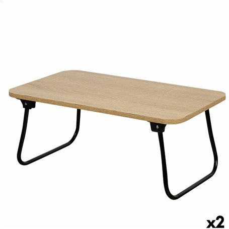 Plateau de lit pliable Max Home Bois Acier Mélamine 53 x 22 x 30 cm 2 Unités