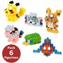 Coffret de 6 figurines en briques - BANDAI - NANOBLOCK - Pack Pokémon type Électrique