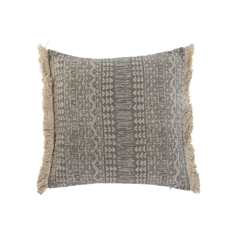 Coussin Home ESPRIT Gris Naturel Boho 45 x 8 x 45 cm