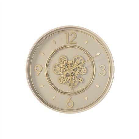 Horloge Murale Home ESPRIT Beige Doré Verre Fer 55