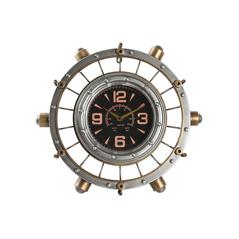 Horloge Murale Home ESPRIT Doré Argenté Fer Vintage 48 x 11 x 44,5 cm