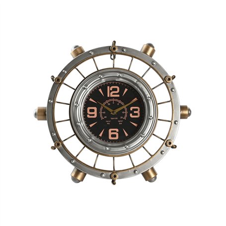 Horloge Murale Home ESPRIT Doré Argenté Fer Vintage 48 x 11 x 44