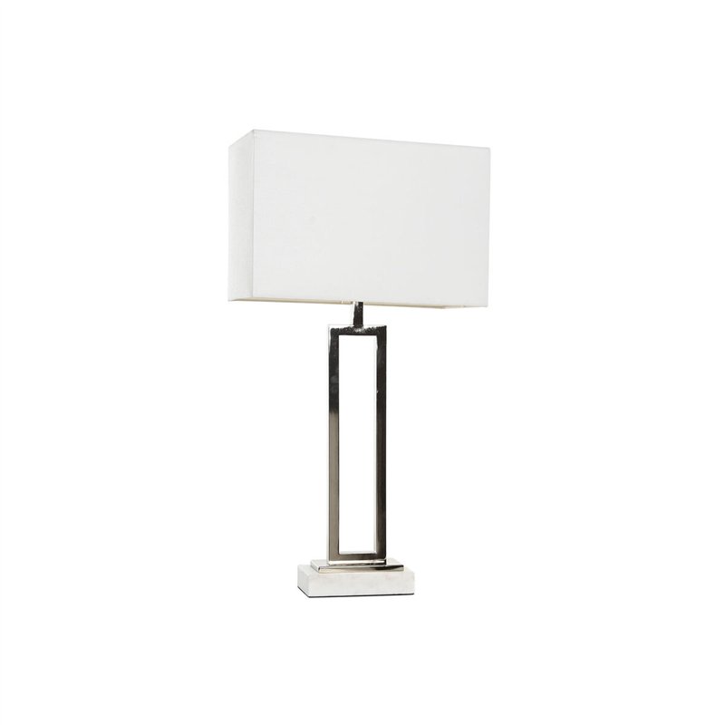 Lampe de bureau Home ESPRIT Blanc Argenté 50 W 220 V