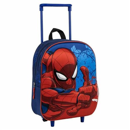 Cartable 3D avec roulettes Spider-Man Bleu 25