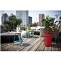 Pot de fleur - Elho - Loft Urban Rond - Haut 35 - Rouge - L 34 x B 33.5 x H 45 cm - Extérieur - 100% recyclé