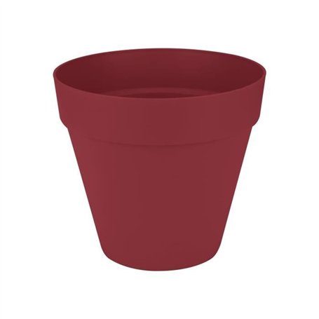 Pot de fleur - Elho - Loft Urban Rond - Roues 50 - Rouge - L 49 x B 48.5 x H 45 cm - Extérieur - 100% recyclé