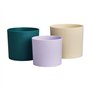 Pot de fleur - Elho - Lex Pott - Set 14 - Blanc Vert Violet - L 14 x B 13.8 x H 12 cm - Intérieur - 100% recyclé