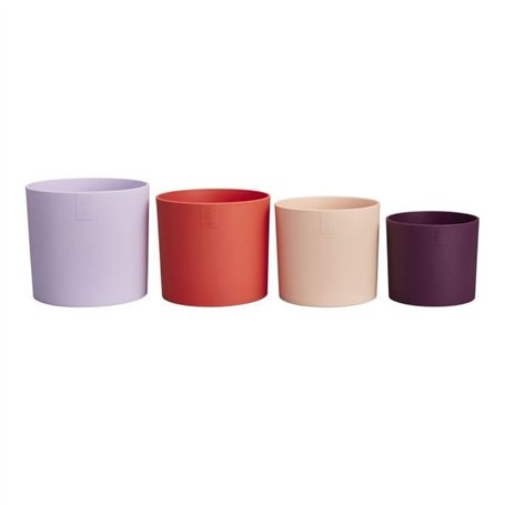 Pot de fleur - Elho - Lex Pott - Set 15 - Violet Rouge Rose Violet - L 15 x B 14.8 x H 14 cm - Intérieur - 100% recyclé