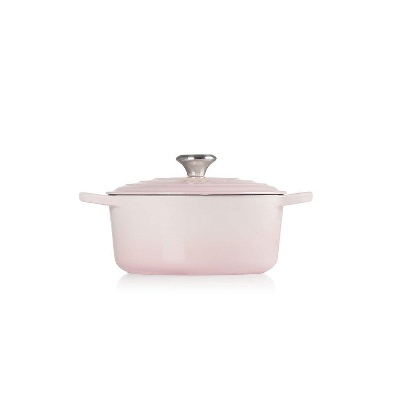 Image secondaire de Le Creuset Cocotte Signature en Fonte Émaillée avec Couvercle, Ø 24 cm, Ronde, 4.2 L, 4.305 kg, Shell pink, 21177247774430