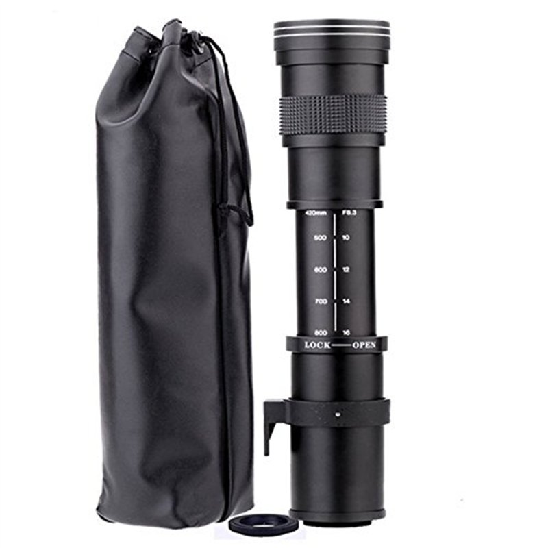 Téléobjectif EF/EF-S JINTU 420-800mm F8.3 Zoom Objectif pour Canon EOS SLR 4000D 2000D 80D 90D 5D III 6D 7D II 60D 70D 250D 750D