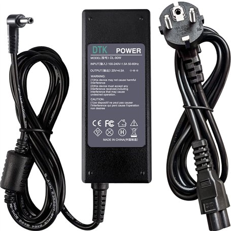 Dtk® Chargeur Adaptateur Secteur pour Lenovo G.B.S.Y.Z.V.U Series and Fujitsu Siemens (20V 4.5A