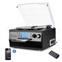 DIGITNOW! Platine Vinyle Bluetooth Tourne-Disque USB mp3 et Fonction Encodage Classique Lecteur CD avec Cassette FM Radio