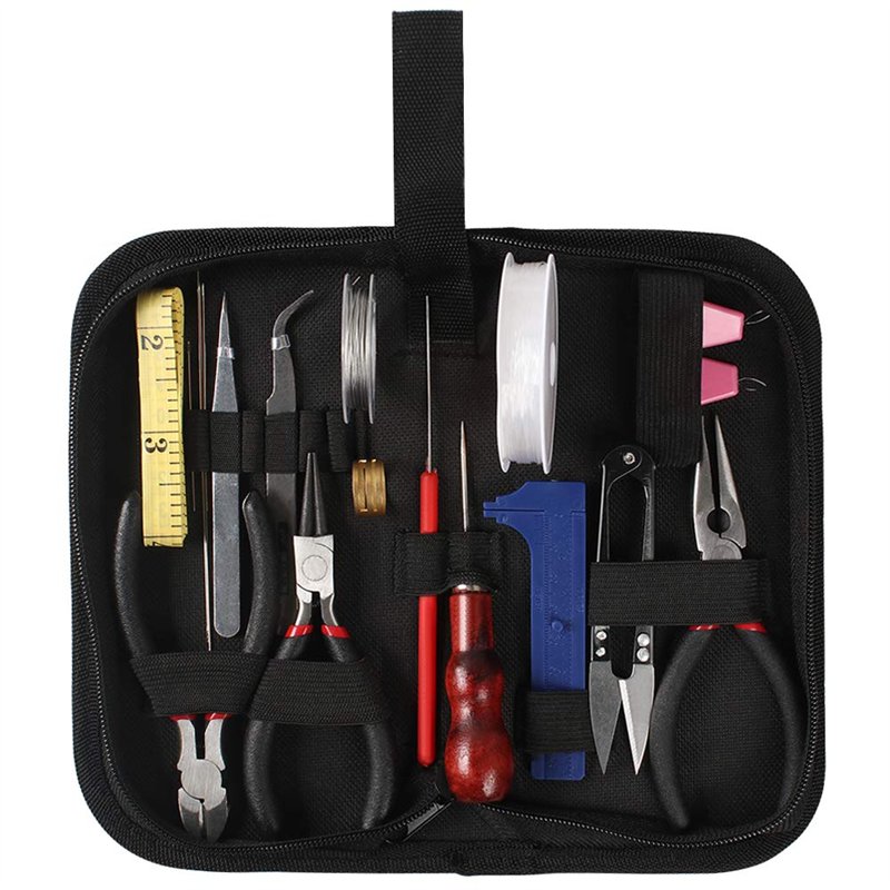 Kulannder Trousse à Outils Pour La Fabrication De Bijoux 22 Pcs Trousse à Outils Pour La Fabrication Et La Fixation De Bijoux Co