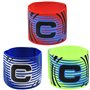 wangjiangda Football Captain Bandes Lot de 3 Couleurs Brassard de Capitaine de Football Brassard Élastique Standard C Flexible T
