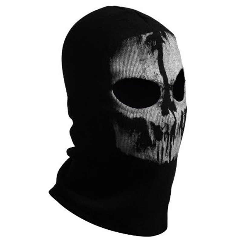 Image secondaire de Cagoule avec tête de mort imprimée | Cagoule pour fans de COD | Couleur: noir