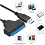 GeekerChip USB 3.0 vers SATA III,SATA USB 3.0 Câble Disque pour 2.5" SSD/HDD Adaptateur,pour Desktops Laptops Compatible Windows