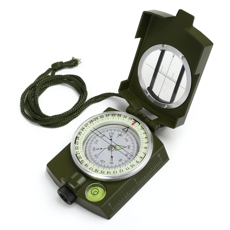 GWHOLE Boussole Multifonctionnelle Professionnelle Orientation Militaire Portable en Métal pour Randonnée Camping Voyage Explora
