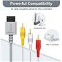 Link-e : Cable Audio Video RCA avec Connecteurs Plaqués Or Compatible avec la Console Nintendo Wii et Wii-U