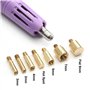 Afantti Applicateur Strass Hotfix Outil Baguette Pierres Stylo Pistolet Machine Hot Fix avec 7 Pointes, Violette