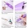 Afantti Applicateur Strass Hotfix Outil Baguette Pierres Stylo Pistolet Machine Hot Fix avec 7 Pointes, Violette
