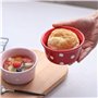 TAMUME 200ml Ramequins en Porcelaine et Assiettes à Soufflé pour Crème Brûlée, Bol de Cuisson en Céramique à Pois, Lot de 6 Bols