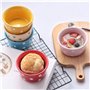 TAMUME 200ml Ramequins en Porcelaine et Assiettes à Soufflé pour Crème Brûlée, Bol de Cuisson en Céramique à Pois, Lot de 6 Bols