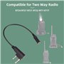 Retevis TCK01 Talkie Walkie Adaptateur Audio 2 Broches à 3.5mm, Câble Adaptateur Audio Talkie-walkie Compatible avec Talkie Walk