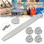Guide de 40cm avce 4 Chaînes de Tronçonneuses, 57 Maillons / Entraineurs, Pas de 3/8", Jauge 0,05" (1,3 mm)