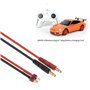 be in your mind 2pcs Câble de Chargeur Banane T-Plug à 4mm Compatible pour Chargement de Batterie RC Lipo - 12 Pouces (14AWG)