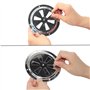 Lot de 2 grilles d'aération circulaires en acier inoxydable 316 Ø 12,7 cm