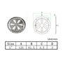 Lot de 2 grilles d'aération circulaires en acier inoxydable 316 Ø 12,7 cm