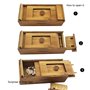 Boîtes de puzzle en bois avec compartiments cachés - Casse-tête intelligents pour adolescents et adultes - Porte-cartes - Jeu di