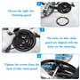 HUAYUE Protection Chain Vélo, Couverture De Chaîne De Bicyclette Couvre Chaine Vélo Couvercle De Pédaliercouvre Chaine Vélo 42 /
