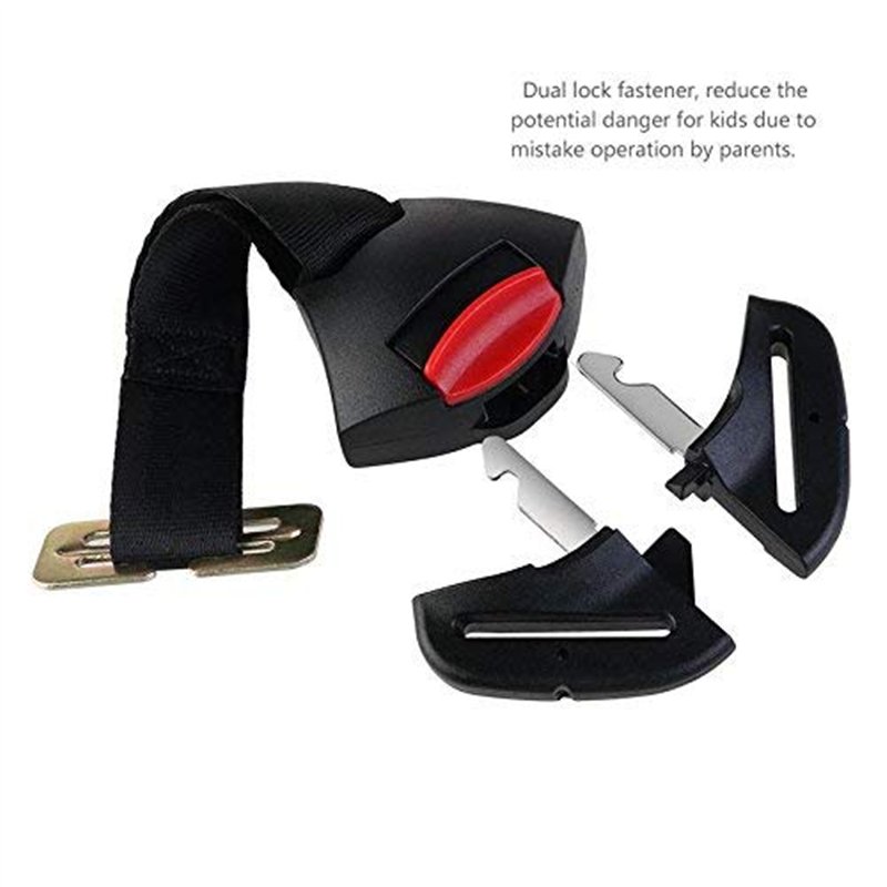 Image secondaire de ISKIP Boucle de sécurité pour siège de voiture, boucle de verrouillage fixe avec clip pour ceinture de sécurité, harnais pour bé