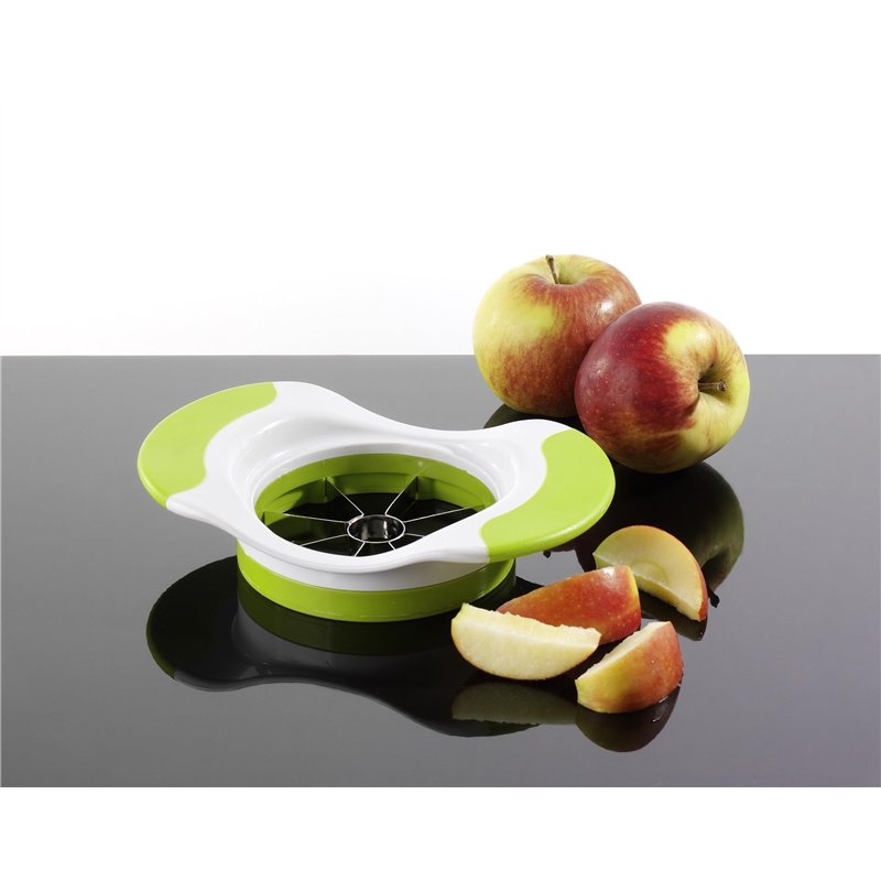 Stone&Stone Coupe Pomme Inox Professionnel avec 8 Lames Acier Inoxydable | Éplucheur de Pomme avec Levier Anti Trognon | Design 