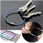 Graplan 35 pièces Porte-clés en Fil Couleur en Acier Inoxydable Porte-clés en câble Boucle Anneaux avec Joints en Acier Inoxydab