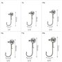 30 Pièces Têtes Plombées Crochets avec Gabarit Ronde pour Pêche Leurres Souples 5g 7g 10g 14g 17g 20g