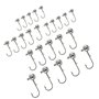 30 Pièces Têtes Plombées Crochets avec Gabarit Ronde pour Pêche Leurres Souples 5g 7g 10g 14g 17g 20g