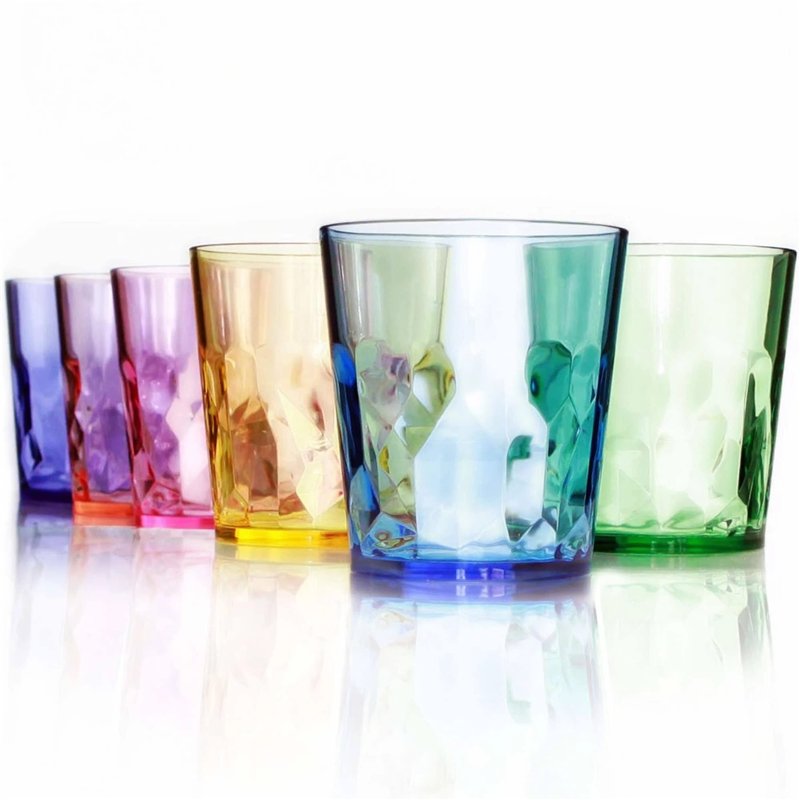 SCANDINOVIA - Gobelets Incassables Premium 400 ml, Lot de 6 Verres à Boisson en Acrylique de Qualité Supérieure, Plastique, Idéa