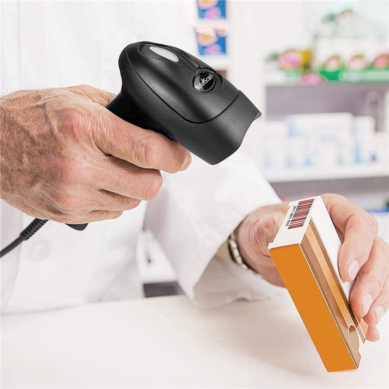 Image secondaire de NetumScan - Scanner de codes-barres 2D portable, lecteur/imageur de codes-barres portable (PDF417, QR, Data Matrix) avec câble U