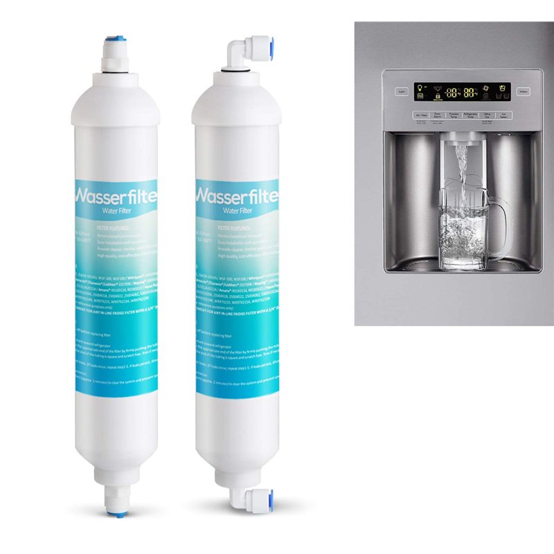 ilauke 2 X Remplacement de Filtre à Eau de Réfrigérateur,Filtre à Eau pour Réfrigérateur avec 4 Pcs Accessoires De Filtre à Eau 