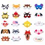 HONGXIN-SHOP Masques pour Enfants Feutre Masques d'animaux avec Corde Élastique pour Cadeaux de Fête Masquerade D'anniversaire N