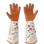 Ruibo Cuir Rose Gants de Jardinage/Thorn Proof d'élagage Gants avec résistant aux Crevaisons Manches Longues Polyester Imprimé M